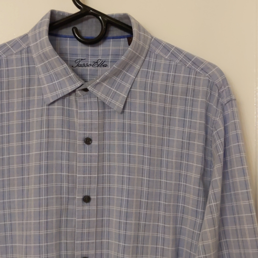 Tasso Elba Long Sleeves Collar shirt . Sz 17-17.5"